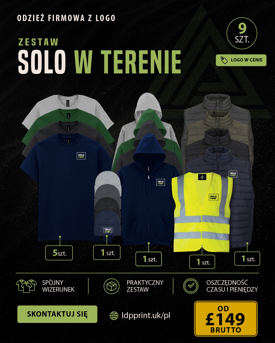 SOLO W TERENIE — pakiet odzieży z logo do pracy na zewnątrz